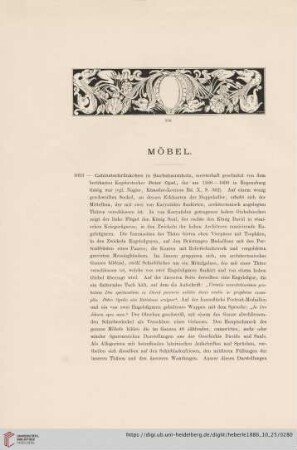 Möbel (Nr. 1053 - 1095)