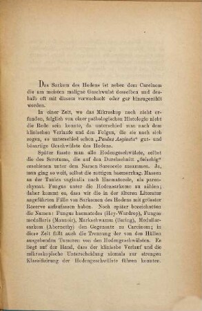 Das Sarkom des Hodens