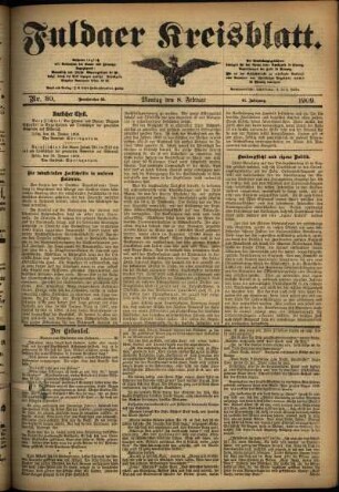 Ausgabe vom Montag, den 08. Februar 1909.