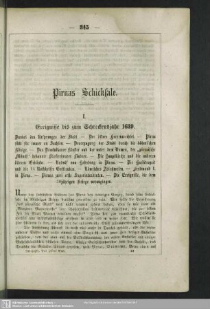 Pirnas Schicksale