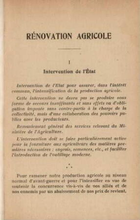 I Intervention de l'État