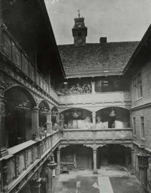 Rudolstadt, Wohnhaus : Rudolstadt. Wohnhaus. Obere Marktstraße 8. Hofansicht