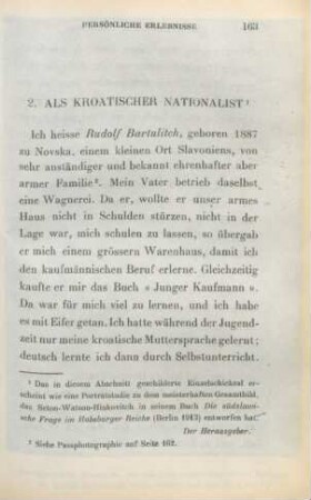 2. Als kroatischer Nationalist