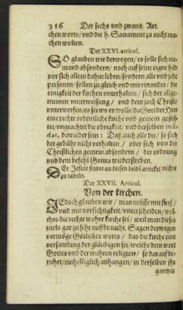 Der XXVII. Articul.