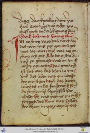 [128v - 129v] Anfang des Johannesevangeliums.