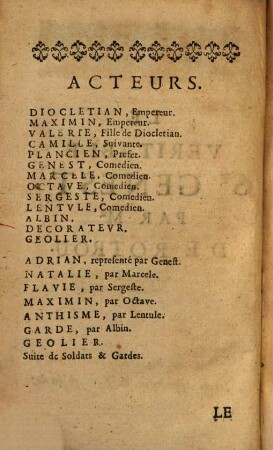 Theatre François Ou Recueil Des Meilleures Pieces de Theatre des anciens Auteurs, 2