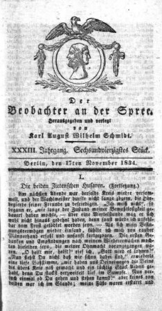 46. Stueck, 17. November 1834