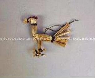 Christbaumschmuck: Hahn aus Stroh