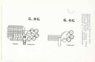 Konservatorium (Diplomarbeit bei Peter Poelzig): Grundriss 5. - 6. Obergeschoss