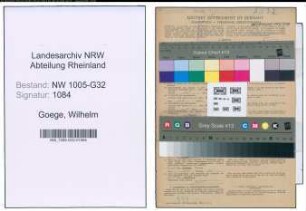 Entnazifizierung Wilhelm Goege , geb. 22.11.1909 (Stadtinspektor)