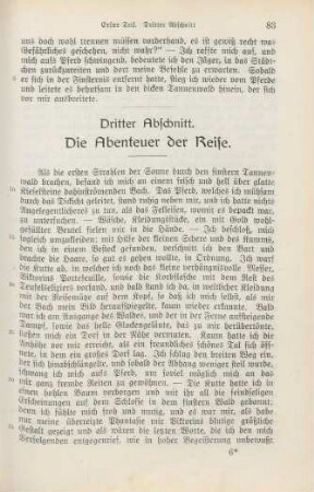 Dritter Abschnitt. Die Abenteuer der Reise