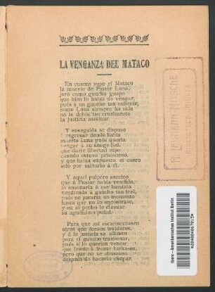 La venganza del mataco