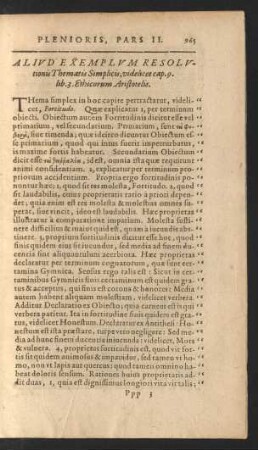 Aliud Exemplum Resolutionis Thematis Simplicis, videlicet cap. 9. lib. 3. Ethicorum Aristotelis