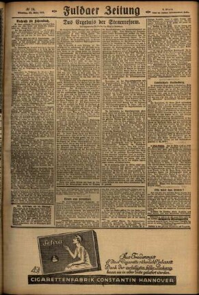 Zweite Ausgabe vom Dienstag, den 30. März 1926.