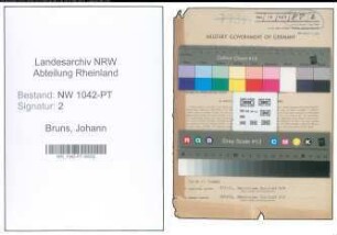 Entnazifizierung Johann Bruns , geb. 29.04.1895 (Postschaffner)