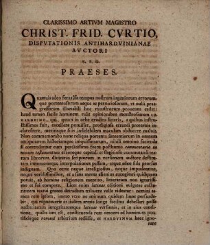 Dissertationem theol. vindicias textus Graeci Novi Testamenti contra Io. Harduinum exhibentem