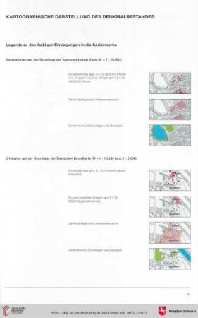 Kartographische Darstellung des Denkmalbestandes