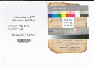 Entnazifizierung Martha Ruessmann , geb. 02.03.1892 (Friseurin)