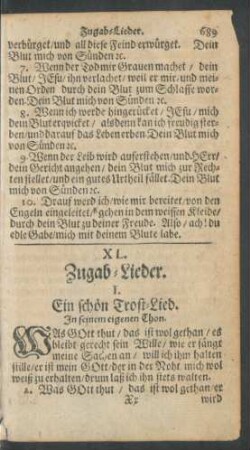 XL. Zugab-Lieder.