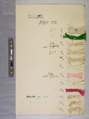 Baumwolle, Perlgarn merz. (Materialprobe aus dem Unterricht bei Benita Koch-Otte an der Burg Giebichenstein Halle)