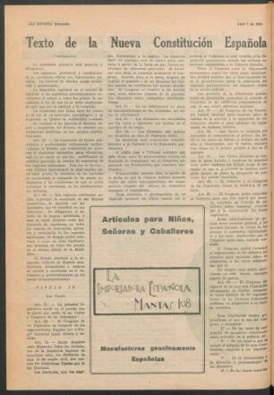 Texto de la Nueva Constitución Española