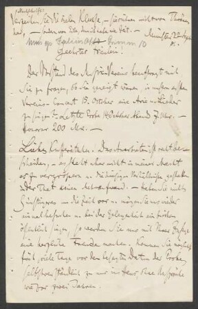 Brief an Antonie Speyer : 22.09.1886