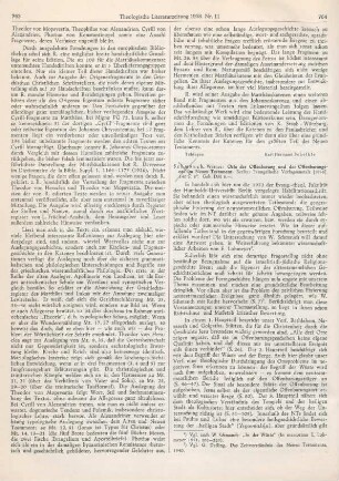 764-765 [Rezension] Schmauch, Werner, Orte der Offenbarung und der Offenbarungsort im Neuen Testament