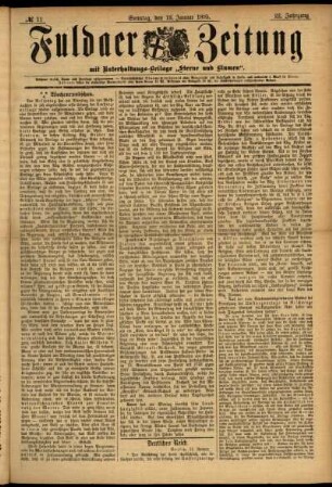 Ausgabe vom Sonntag, den 13. Januar 1895.