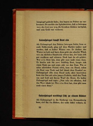Eulenspiegel verdingt sich zu einem Bäcker