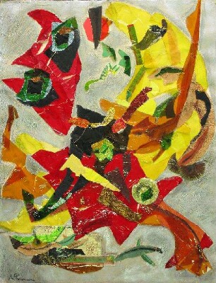 Collage Rot-Gelb
