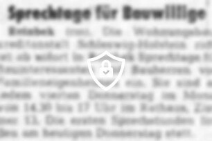Sprechtage für Bauwillige