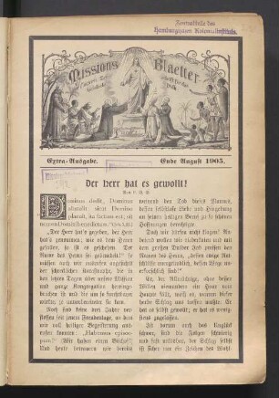 Extra-Ausgabe. Ende August 1905