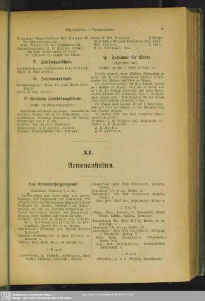 XI. Armenanstalten