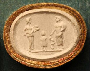 Äskulap (Asklepios), Hygeia und Telesphoros (Daktyliothek, Supplement)