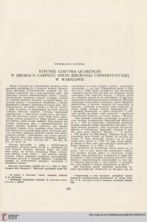 20: Rysunek Giacoma Quarenghi w zbiorach gabinetu rycin biblioteki uniwersyteckiej w Warszawie