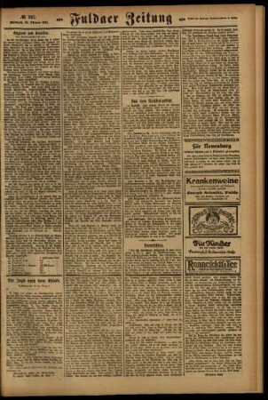 Zweite Ausgabe vom Mittwoch, den 26. Oktober 1921.