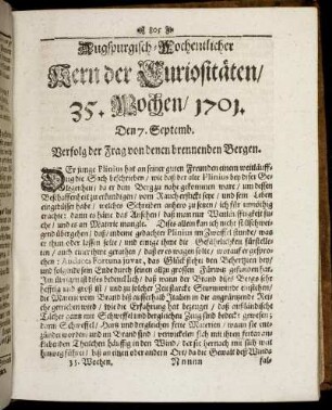 35. Wochen / 1701.