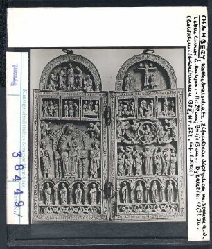 Chambery, Kathedrale, Schatzkammer: Diptychon, Elfenbein, byzantinisch, 10. Jhd. Leben Christi