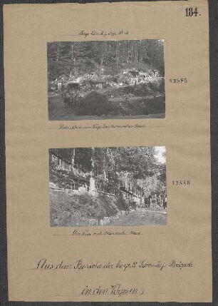 Unterstände am Wege bei Hexenweiher-Kessel