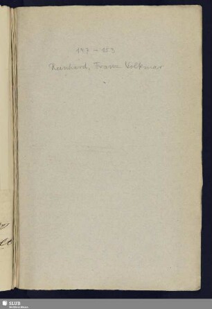 147-153. Reinhard, Franz Volkmar