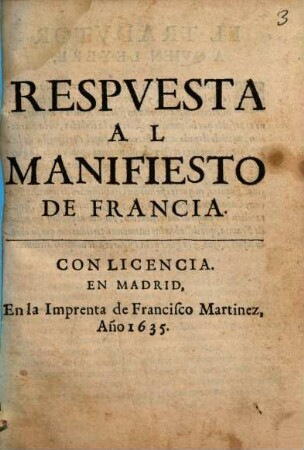 Respuesta al manifiesto de Francia