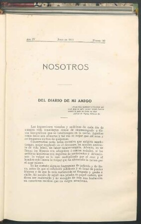Del diario de mi amigo