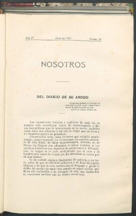 Del diario de mi amigo