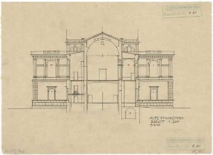 Döllgast, Hans; München; Alte Pinakothek, Wiederaufbau - Schnitt