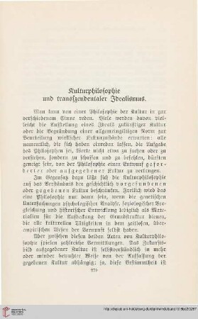 Kulturphilosophie und transzendentaler Idealismus