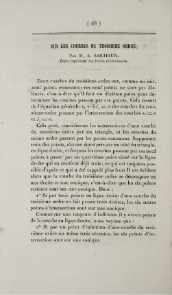 Sur les courbes du troisiéme ordre.
