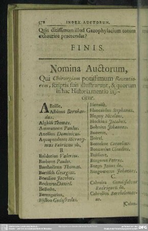 Nomina Auctorum