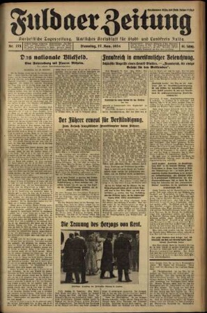 Ausgabe vom Dienstag, den 27. November 1934.