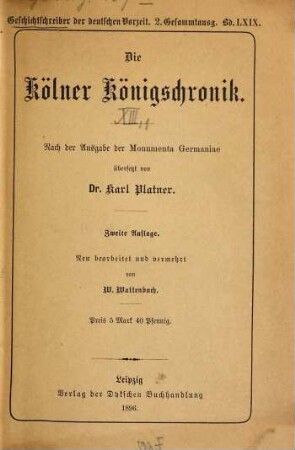 Die Kölner Königschronik