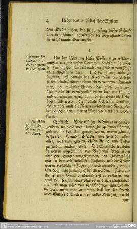 I. Ursprung des landschaftlichen Systems in Schlesien